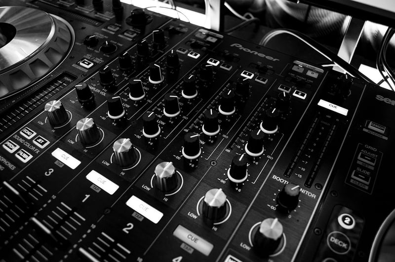 Whimsical DJ mixing music